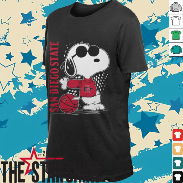 Snoopy The Peanuts San Diego State Aztecs Basketball Shirt