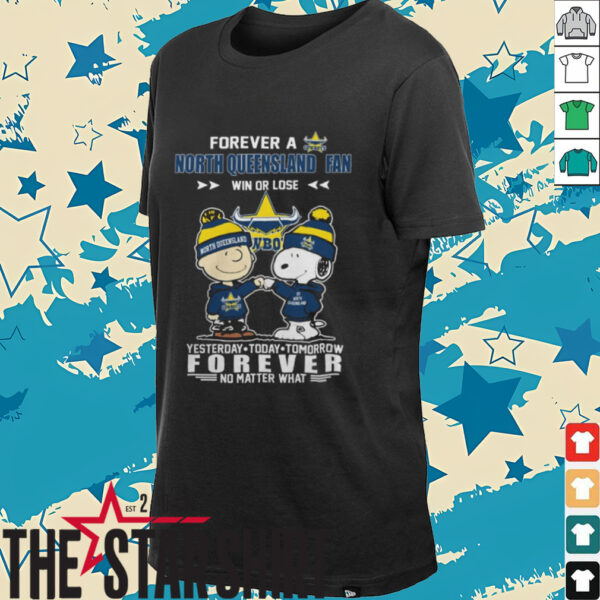 Charlie Brown And Snoopy North Queensland Cowboys Football Club Fan T Shirt