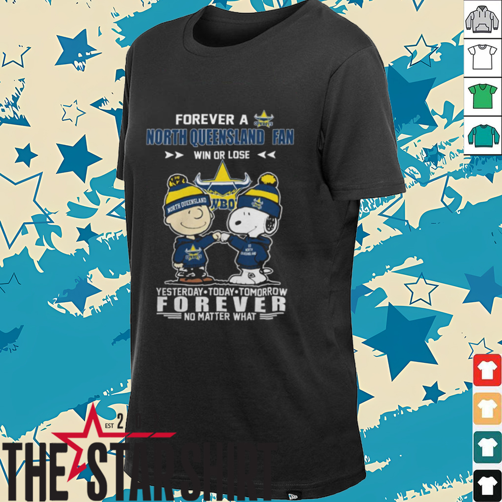 Charlie Brown And Snoopy North Queensland Cowboys Football Club Fan T Shirt Charlie Brown And Snoopy North Queensland Cowboys Football Club Fan T Shirt