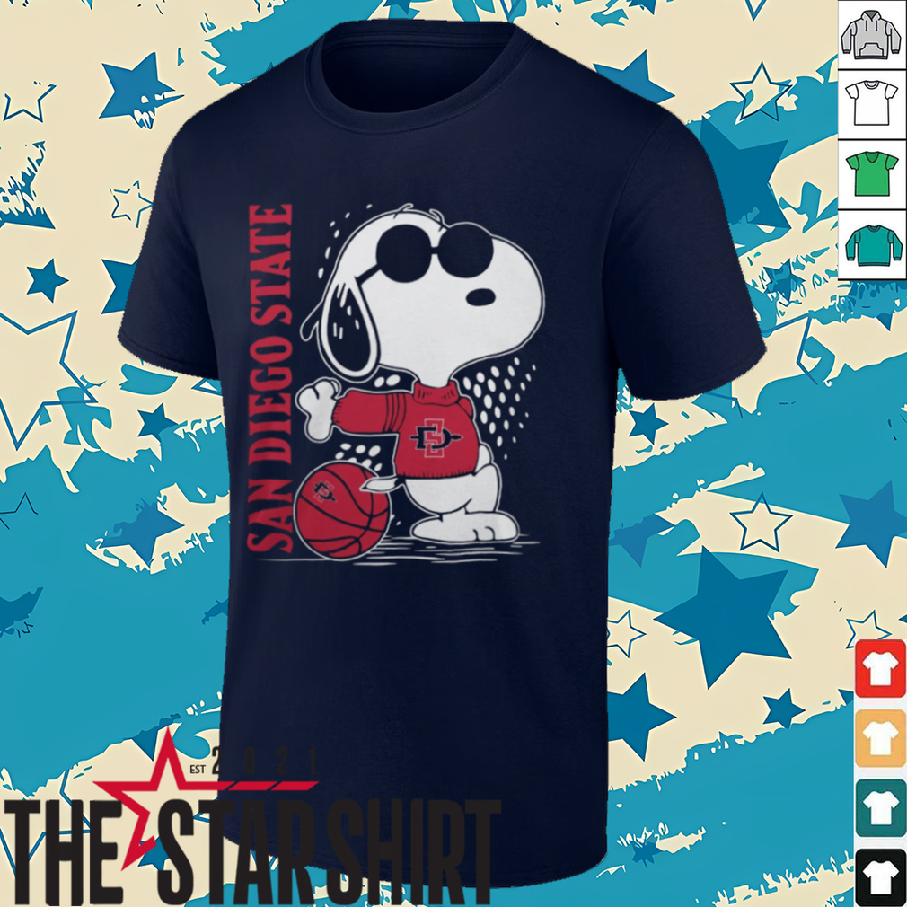 Snoopy The Peanuts San Diego State Aztecs Basketball Shirt Snoopy The Peanuts San Diego State Aztecs Basketball Shirt