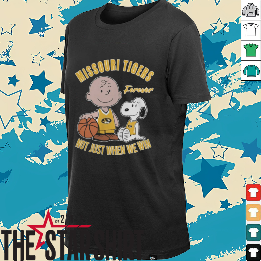 Official Charlie Brown And Snoopy Missouri Tigers Forever Not Just When We Win T Shirt Official Charlie Brown And Snoopy Missouri Tigers Forever Not Just When We Win T Shirt