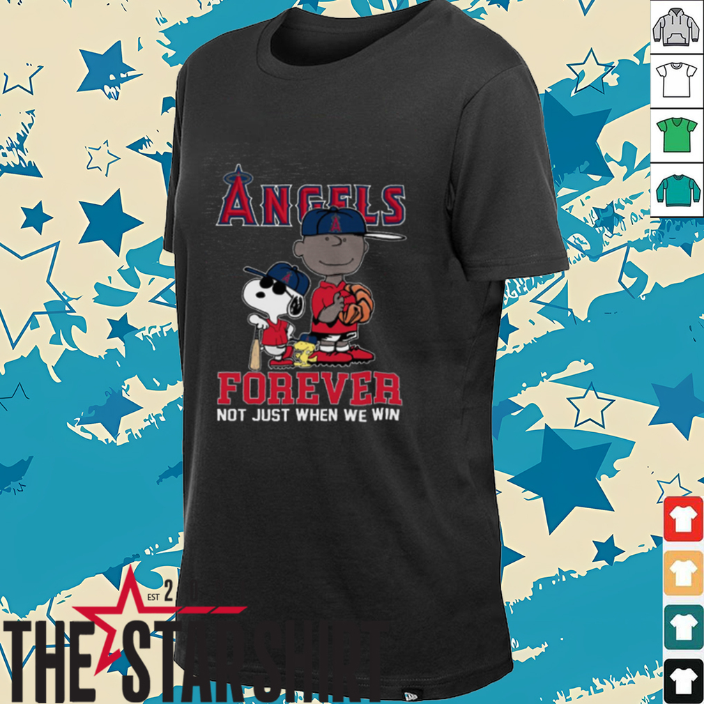 Los Angeles Angels Peanuts Snoopy x Charlie Brown x Woodstock Forever Not Just When We Win Logo T Shirt Los Angeles Angels Peanuts Snoopy x Charlie Brown x Woodstock Forever Not Just When We Win Logo T Shirt