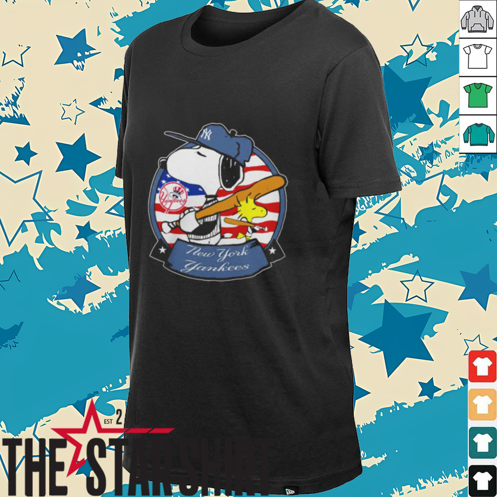 New York Yankees Shirt Snoopy And Woodstock New York Yankees American Flag T Shirt New York Yankees Shirt Snoopy And Woodstock New York Yankees American Flag T Shirt