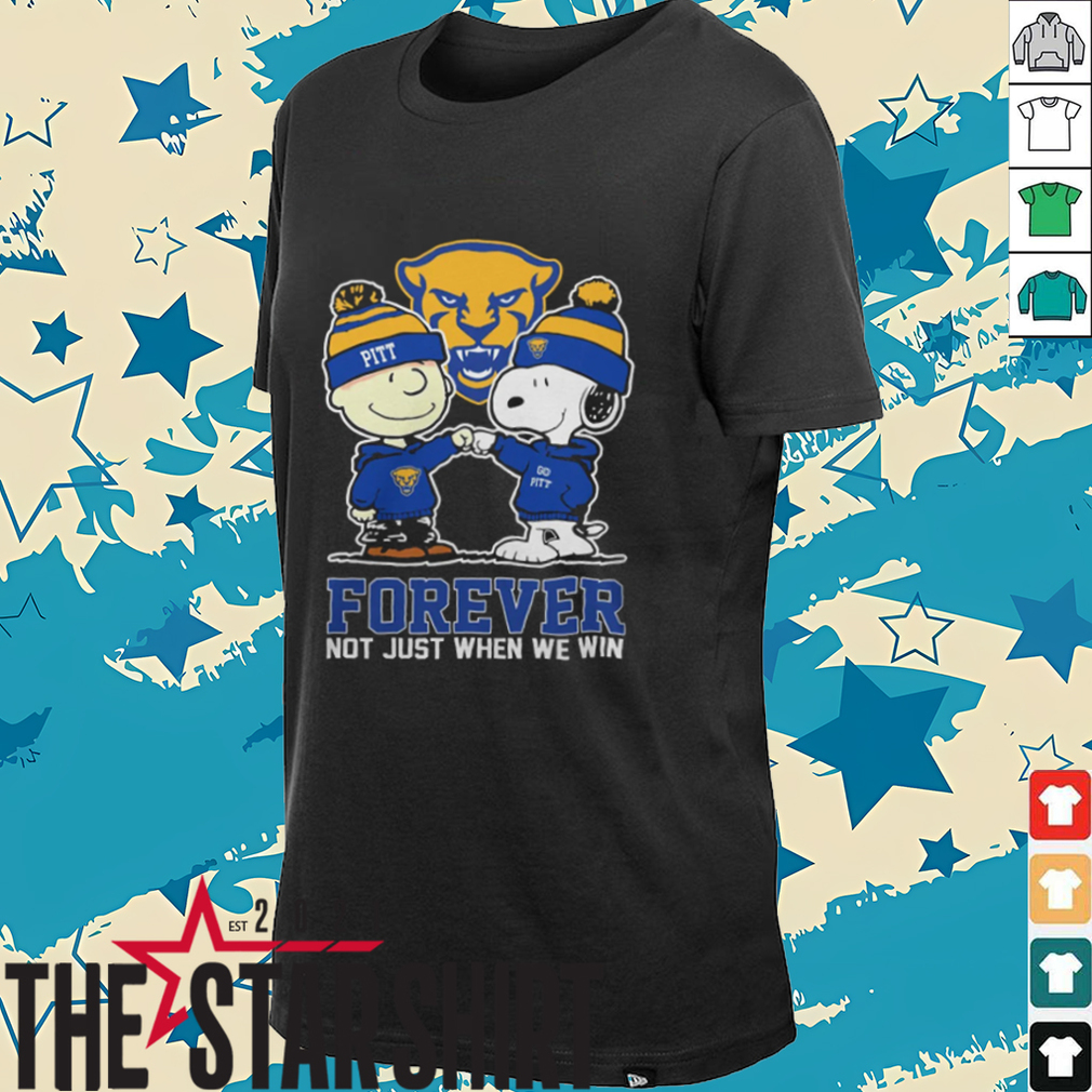 Peanuts Charlie Brown And Snoopy Pitt Panthers Forever Not Just When We Win Tee Shirt Peanuts Charlie Brown And Snoopy Pitt Panthers Forever Not Just When We Win Tee Shirt
