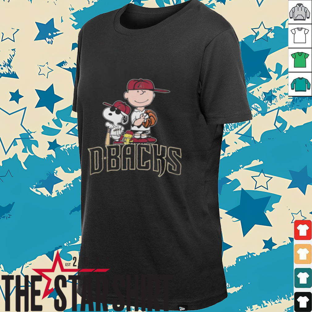 Peanuts Movie Characters Arizona Diamondbacks Baseball 2024 Shirt Black Peanuts Movie Characters Arizona Diamondbacks Baseball 2024 Shirt Black