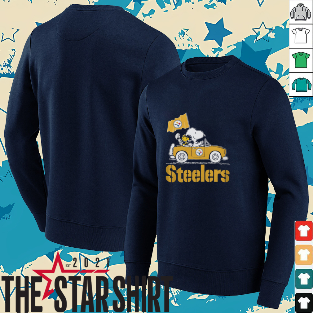 Peanuts Snoopy Merch Peanuts Snoopy And Woodstock Pittsburgh Steelers On Car T Shirt Peanuts Snoopy Merch Peanuts Snoopy And Woodstock Pittsburgh Steelers On Car T Shirt
