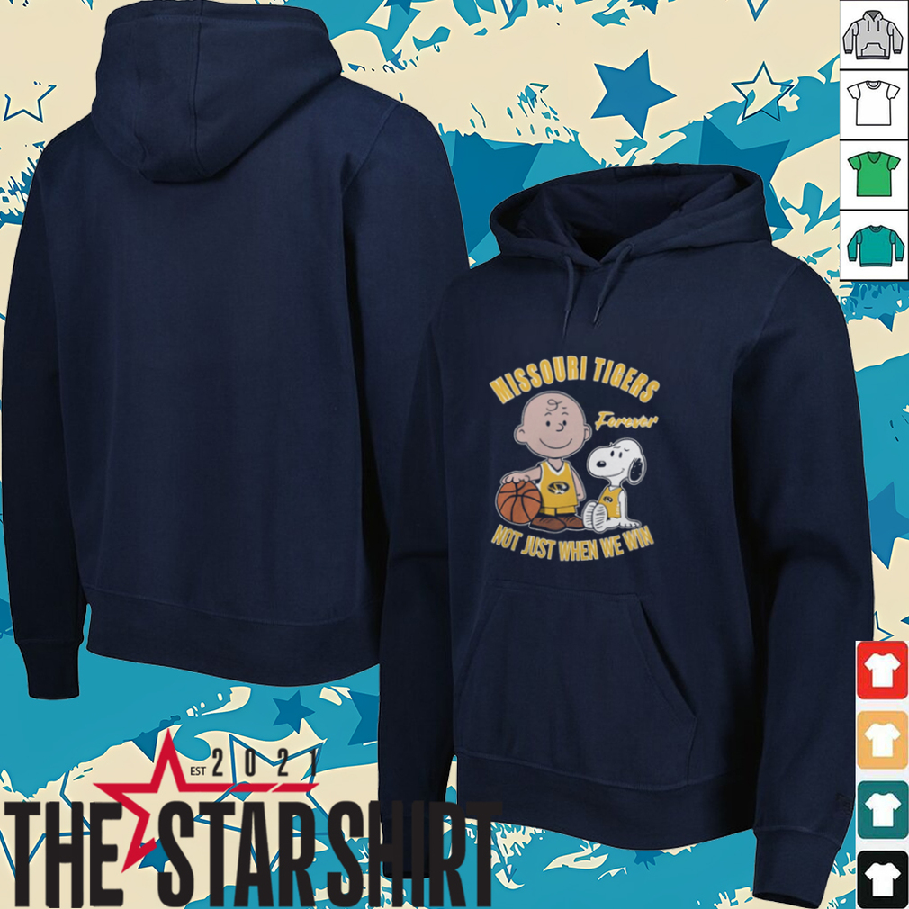 Official Charlie Brown And Snoopy Missouri Tigers Forever Not Just When We Win T Shirt Official Charlie Brown And Snoopy Missouri Tigers Forever Not Just When We Win T Shirt