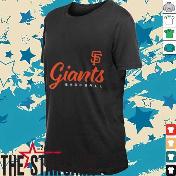 San Francisco Giants Profile Women’s Plus Size Wordmark Notch Neck T Shirt