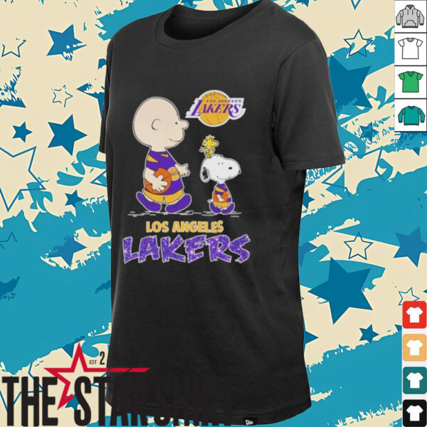 Snoopy And Charlie Brown The Peanuts Los Angeles Lakers T shirts