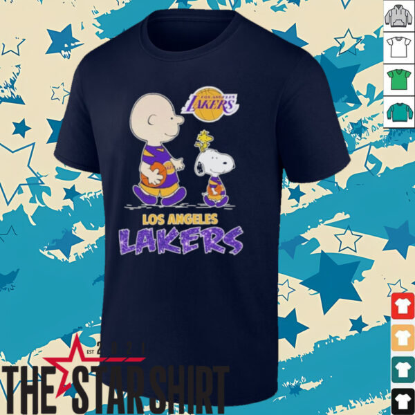 Snoopy And Charlie Brown The Peanuts Los Angeles Lakers T shirts