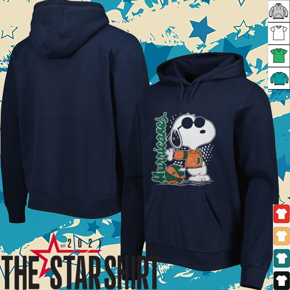 Snoopy The Peanuts Miami Hurricanes Basketball Shirt Snoopy The Peanuts Miami Hurricanes Basketball Shirt