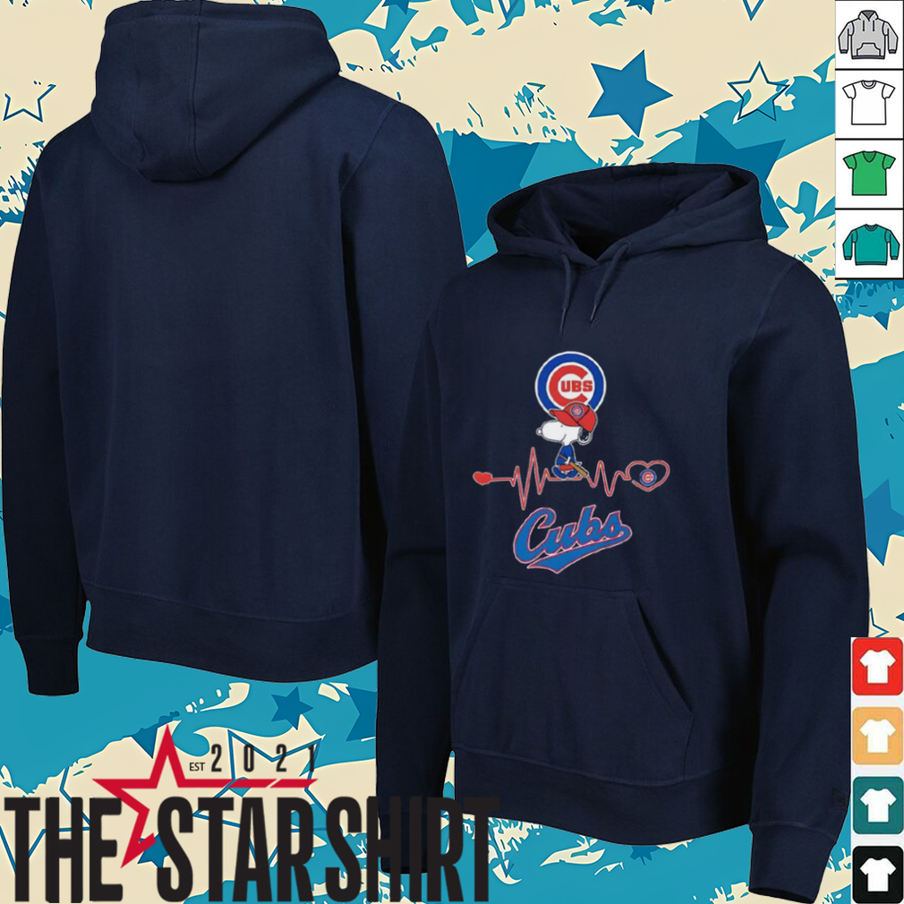 Snoopy heartbeat Chicago Cubs baseball shirt Snoopy heartbeat Chicago Cubs baseball shirt