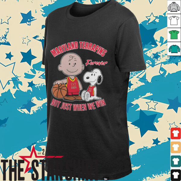 Charlie Brown And Snoopy Maryland Terrapins Forever Not Just When We Win Shirt