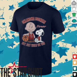 Official Charlie Brown And Snoopy Oklahoma Sooners Forever Not Just When We Win T Shirt