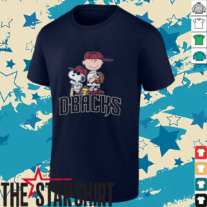 Peanuts Movie Characters Arizona Diamondbacks Baseball 2024 Shirt Black