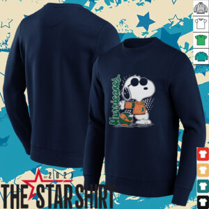 Snoopy The Peanuts Miami Hurricanes Basketball Shirt