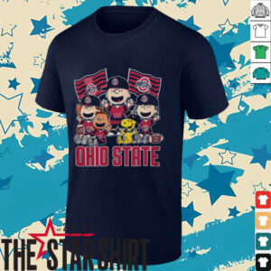 Ohio State Buckeyes Shop Snoopy Charlie Brown And Friends Buckeyes Flags T Shirt
