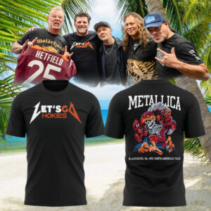 Metallica x Virginia Tech Lane Rocked T Shirt Music Related Gifts For Guys