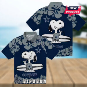 Dallas Cowboys Snoopy Surf Hawaiian Shirt