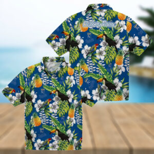 Kansas City Royals Tropical Toucan Hawaiian Shirt Casual Game Day Blue Green Outfit