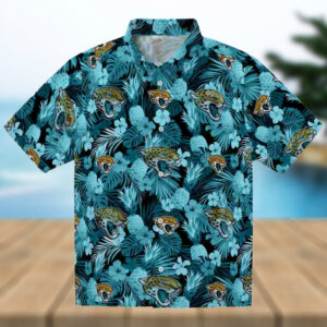 Jacksonville Jaguars Floral Pineapple Teal Hawaiian Shirt