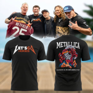 Metallica x Virginia Tech Lane Rocked T Shirt Music Related Gifts For Guys