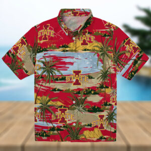 Iowa State Cyclones Palm Horizon Red Hawaiian Shirt