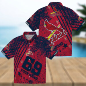 Custom Team Red St. Louis Cardinals Hawaiian Shirt MLB Star Stripes Design for Summer Parties