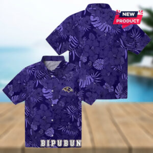 Baltimore Ravens Purple Jungle Vibes Hawaiian Shirt