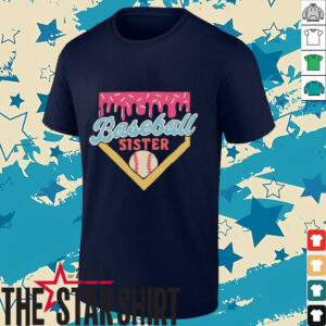 Baseball sister ice cream drip shirt