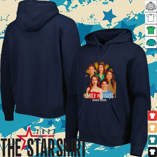 6 years of Emily in Paris 2020 2025 characters shirt