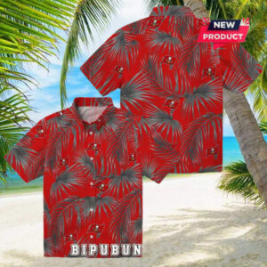 Leafy Palms Tampa Bay Buccaneers Hawaiian Shirt