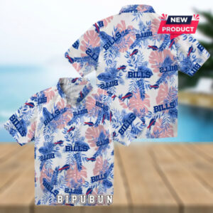 Buffalo Bills Tropical Leaves Hawaiian Shirt