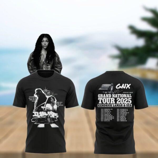 Kendrick Lamar x SZA Grand National Tour 2025 T Shirt