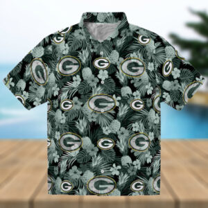 Green Bay Packers Floral Pineapple Green Hawaiian Shirt