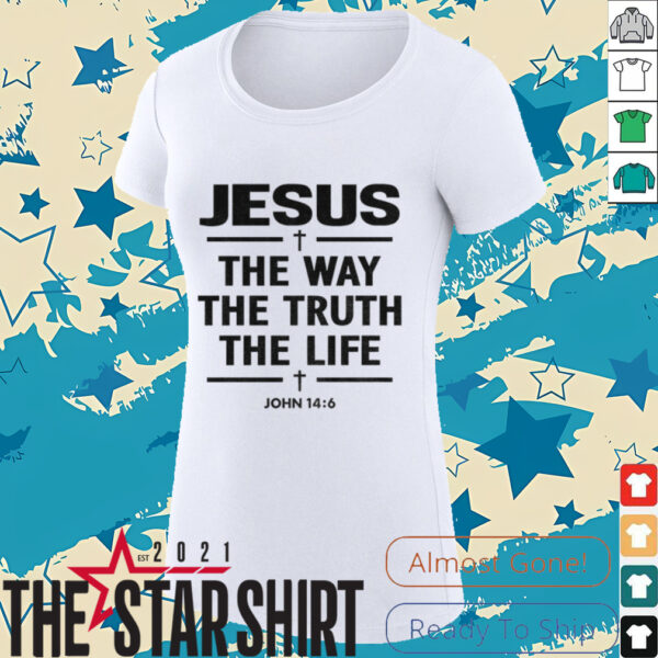 Alisson Becker wearing Jesus the way the truth the life shirt
