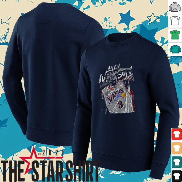 Allen Iverson 3 Philadelphia 76er the answer signature shirt