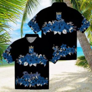 Unique Kansas City Royals Hibiscus Hawaiian Shirt Summer Vacation, Palm & Floral Design