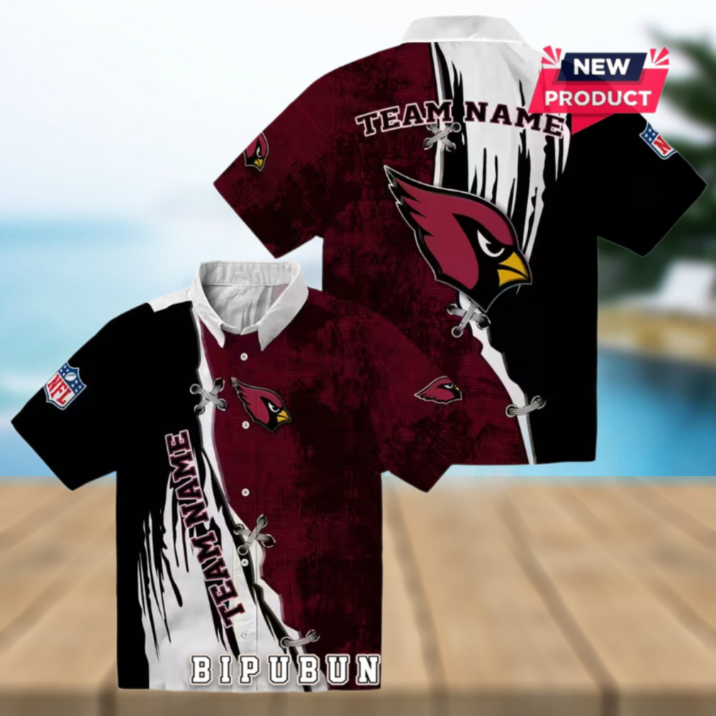 Arizona Cardinals Custom Edgy Streaks Hawaiian Shirt Arizona Cardinals Custom Edgy Streaks Hawaiian Shirt