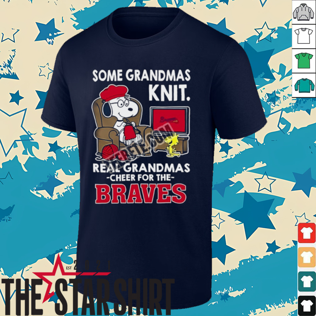Atlanta Braves Snoopy Grandmas Knit And Woodstock Shirt Atlanta Braves Snoopy Grandmas Knit And Woodstock Shirt