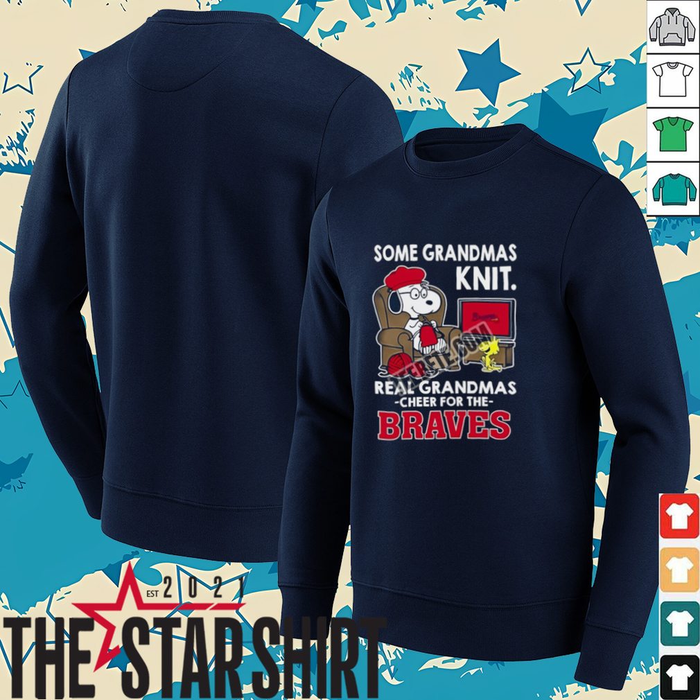 Atlanta Braves Snoopy Grandmas Knit And Woodstock Shirt Atlanta Braves Snoopy Grandmas Knit And Woodstock Shirt
