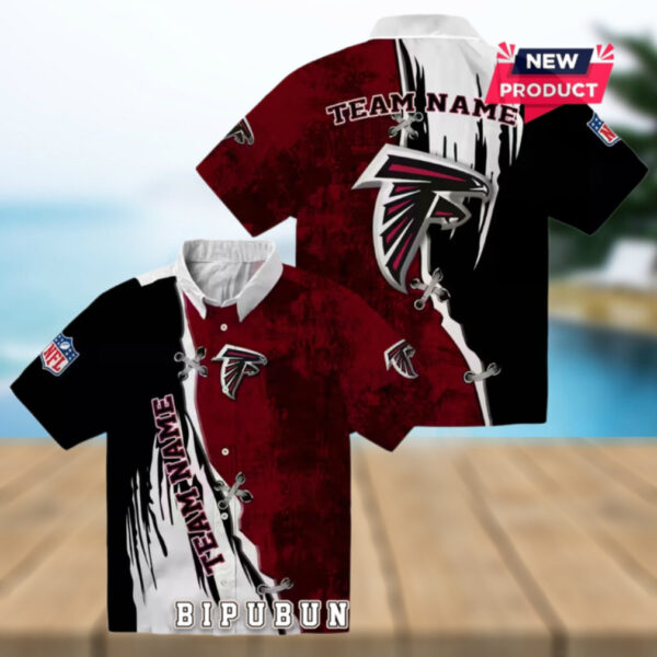 Atlanta Falcons Custom Edgy Streaks Hawaiian Shirt