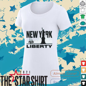 New York Liberty Sportiqe Unisex Skyline Comfy Tri Blend T Shirt
