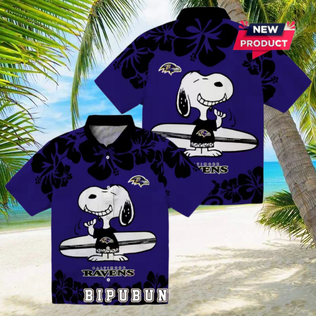 Baltimore Ravens Snoopy Surf Limited Hawaiian Shirt Baltimore Ravens Snoopy Surf Limited Hawaiian Shirt