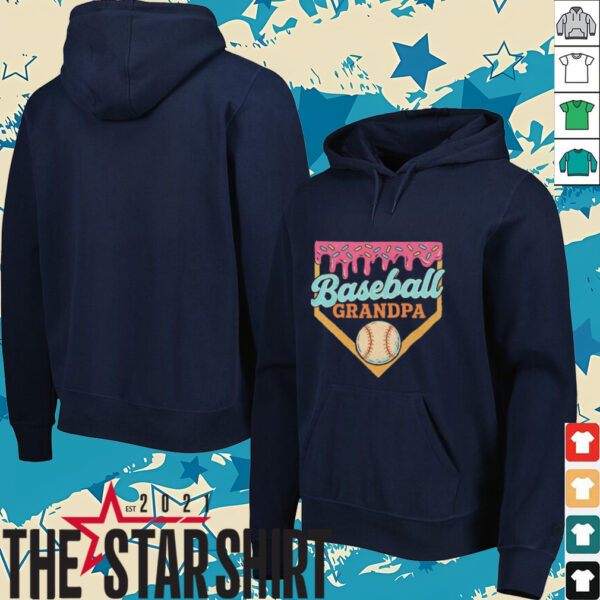 Baseball grandpa ice cream drip shirt
