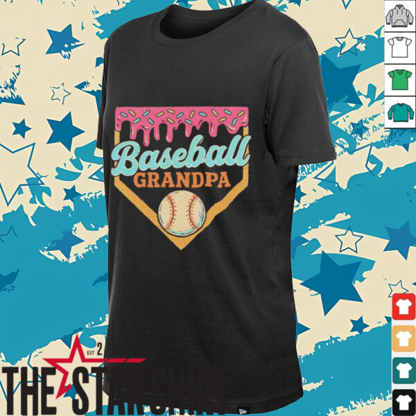 Baseball grandpa ice cream drip shirt