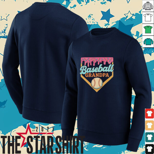 Baseball grandpa ice cream drip shirt