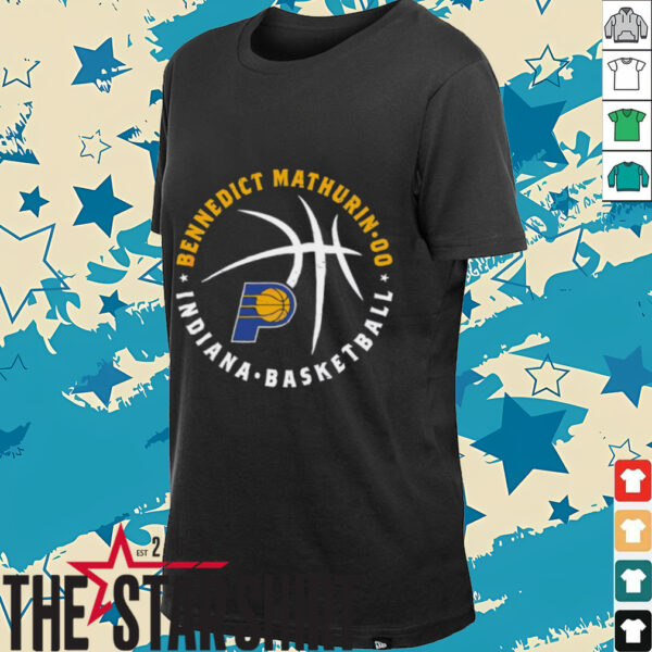 Bennedict Mathurin Indiana Pacers Basketball player ball shirt