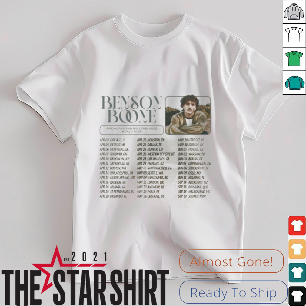 Benson Boone Fireworks Tour 2025 Fan Gift T Shirt Benson Boone Fireworks Tour 2025 Fan Gift T Shirt
