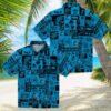 Los Angeles Dodgers Blue & White Hawaiian Shirt   Botanical Aloha MLB Fan Summer Shirt